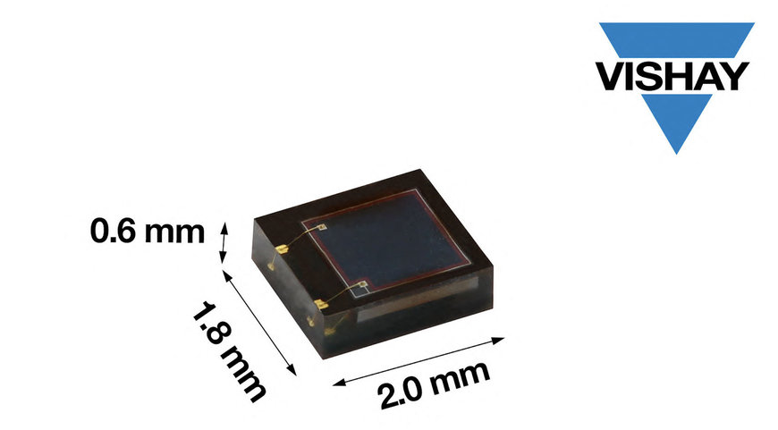 Vishay Intertechnology High Speed PIN Photodiode Delivers Enhanced Sensitivity for Visible Light in Compact 2.0 mm x 1.8 mm x 0.6 mm SMD Package